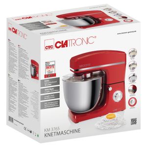 Clatronic KM 3765 keukenmachine 1500 W 10 l Rood, Roestvrijstaal