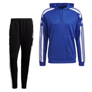 adidas Squadra 21 Hoodie Trainingspak Blauw Zwart