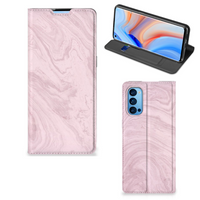 OPPO Reno4 Pro 5G Standcase Marble Pink - Origineel Cadeau Vriendin - thumbnail