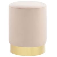 vidaXL Kruk fluweel abrikoos- en goudkleurig