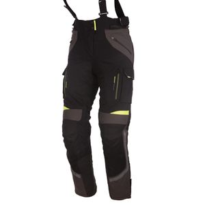 MODEKA Panamericana Pants Lady, Textiel motorbroek dames, Zwart-Geel