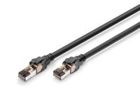 DIGITUS LAN-kabel Cat 8.1-1 m - AWG 24/7 - tot 40 Gbit/s - RJ45 netwerkkabel - S/FTP - PoE++ - LSZH - Compatibel met Cat7, Cat6A, Cat6 - Zwart