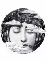 Fornasetti assiette imprimée en porcelaine - Noir