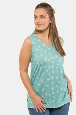 Ulla Popken Top, V-hals, sierplooien - Grote Maten