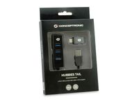 Conceptronic HUBBIES04B interface hub USB 3.2 Gen 1 (3.1 Gen 1) Type-A 5000 Mbit/s Zwart - thumbnail