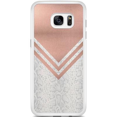 Samsung Galaxy S7 Edge hoesje - Rose gold snake