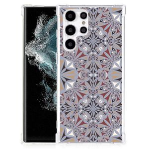 Samsung Galaxy S22 Ultra Anti-Shock Hoesje Flower Tiles