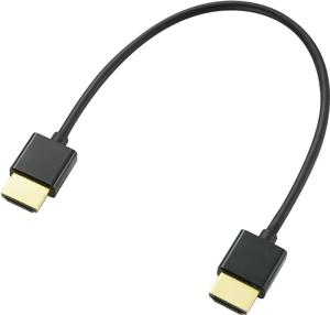 SpeaKa Professional SP-9076308 HDMI-kabel HDMI Aansluitkabel HDMI-A-stekker, HDMI-A-stekker 0.20 m Zwart 4K UHD, Audio Return Channel (ARC), Vergulde