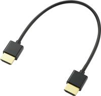 SpeaKa Professional SP-9076308 HDMI-kabel HDMI Aansluitkabel HDMI-A-stekker, HDMI-A-stekker 0.20 m Zwart 4K UHD, Audio Return Channel (ARC), Vergulde - thumbnail