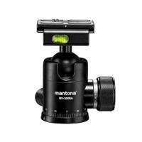 Mantona Onyx 8 kogelkop (M1-3008A) Arca-Swiss compatibele snelwisselplaat 50 mm, professionele verwerking voor DSLR, spiegelloze camera, systeemcamera, digitale camera, camcorder zwart