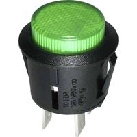 TRU COMPONENTS 1587756 TC-R13-523BL-05GN Drukschakelaar 250 V/AC 1.5 A 1x uit/aan Continu Groen 1 stuk(s)