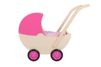 Van Dijk Toys poppenwagen met vaste kap 57 cm roze