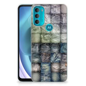 Silicone Back Cover Motorola Moto G71 5G Spijkerbroeken