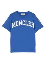 Moncler Enfant logo-print cotton T-shirt - Bleu