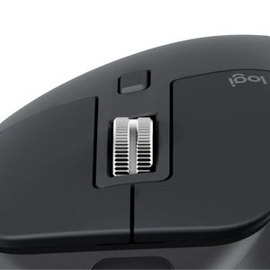 Logitech MX Master 3S Ergonomische muis Bluetooth, Radiografisch Optisch Grafiet 7 Toetsen 8000 dpi Afneembare kabel, Ergonomisch, Intelligent scrollwiel,