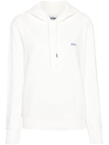 Autry hoodie en coton à patch logo - Blanc