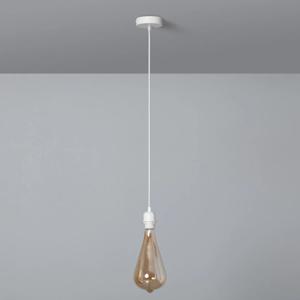 Snoer met fitting hanglamp met e27 fitting wit met strijkijzersnoer