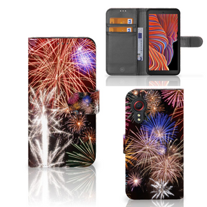 Samsung Galaxy Xcover 5 Wallet Case met Pasjes Vuurwerk