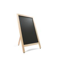Krijtstoepbord enkel eiken hout 55 x 85 cm