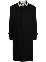 Yohji Yamamoto manteau boutonné à design superposé - Noir