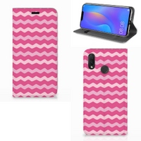 Huawei P Smart Plus Hoesje met Magneet Waves Pink