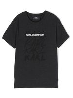 Karl Lagerfeld Kids t-shirt à logo imprimé - Gris