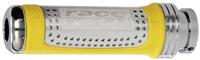 Race Sport handremgreep universeel 12,5 cm aluminum/leer geel
