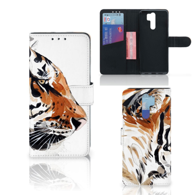 Hoesje Xiaomi Redmi 9 Watercolor Tiger Hoesje Xiaomi Redmi 9 Watercolor Tiger