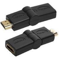 LogiLink AH0011 HDMI HDMI Zwart kabeladapter/verloopstukje scharnier - thumbnail