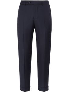 Brunello Cucinelli pantalon de costume à taille mi-haute - Bleu