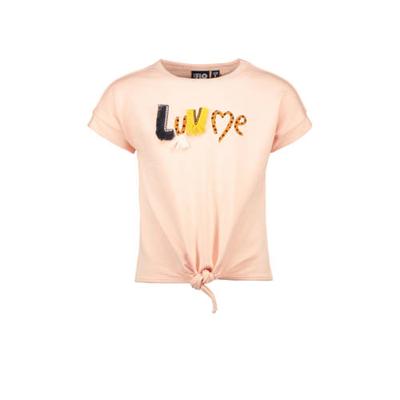Like Flo T-shirt met printopdruk zachtroze