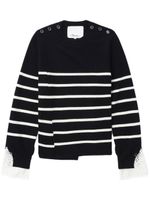 3.1 Phillip Lim pull en laine à rayures - Noir