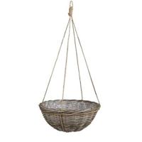 Mica Decorations Marcia Mand - 50x50x22 cm - Rotan - Grijs - thumbnail