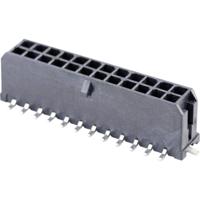 Molex 430452418 Male header, inbouw (standaard) Totaal aantal polen: 24 Rastermaat: 3 mm Inhoud: 1 stuk(s) Tape on Full reel