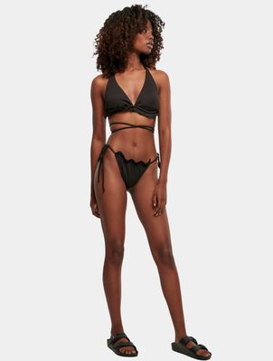 Urban Classics / Bikini Ladies Rib Babylock Triangle in zwart