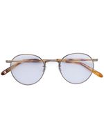 Garrett Leight lunettes à monture ronde - Métallisé