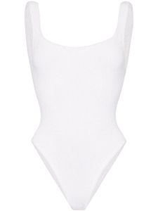 Hunza G maillot de bain à effet froissé - Blanc