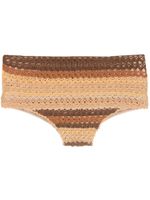 Amir Slama slip de bain en crochet - Marron - thumbnail