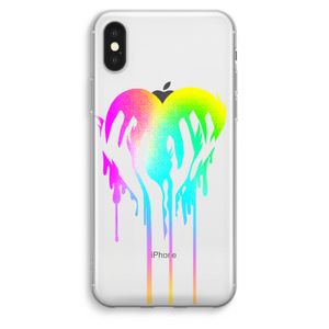 Hold My Heart: iPhone XS Max Transparant Hoesje