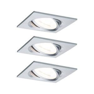 Paulmann 93438 Inbouwlamp Set van 3 stuks 19.5 W Aluminium (gedraaid)