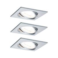 Paulmann 93438 Inbouwlamp Set van 3 stuks 19.5 W Aluminium (gedraaid) - thumbnail