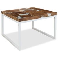 Salontafel 60x60x40 cm teakhout en hars