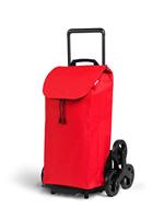 Gimi Tris Urban Rojo boodschappentrolley met 6 wielen, waterdichte tas, polyester, inhoud 52 l, rood, 44,1 x 50,7 x 95,6 cm, groot