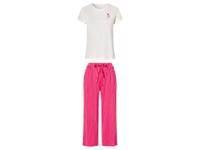 esmara Dames pyjama (L (44/46), Wit/roze) - thumbnail