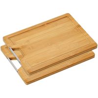 2x Bamboe houten snijplanken 23 x 33 cm