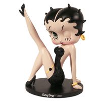 Betty Boop Been Omhoog Beeld (Zwarte Glitter) - thumbnail