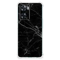 OPPO A57 | A57s | A77 4G Anti-Shock Hoesje Marmer Zwart - Origineel Cadeau Vader