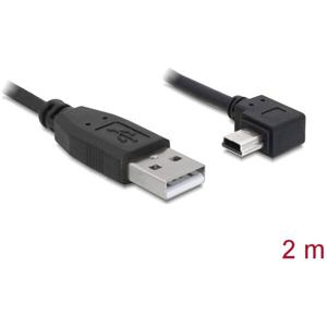 Delock USB-kabel USB 2.0 USB-A stekker, USB-mini-B stekker 2.00 m Zwart 82682