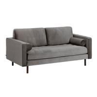 2-zitsbank Debra grijs velvet 182 cm