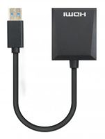 Manhattan USB 3.2 Gen 1 (USB 3.0) Adapter [1x USB 3.2 Gen 1 stekker A (USB 3.0) - 1x HDMI-bus] 153690 15 cm - thumbnail